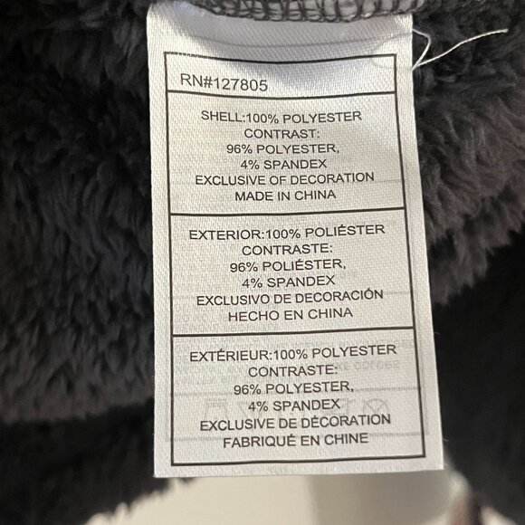 Reebok Men's Charcoal Gray Sherpa Fleece Jacket Full Zip Front Pockets Large - Picture 8 of 10